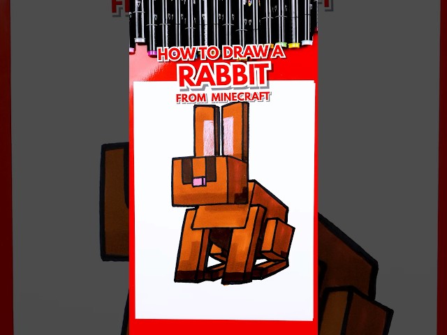 How to draw a rabbit from #minecraft #artforkidshub #howtodraw