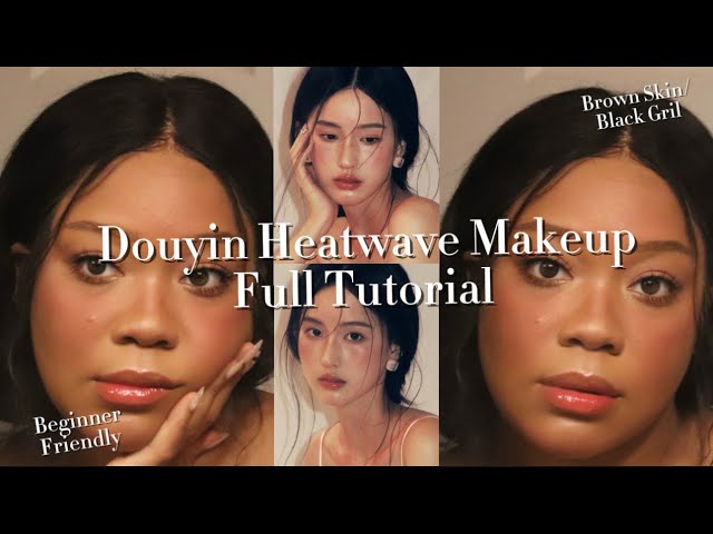 DOUYIN HEATWAVE MAKEUP ft ABib | Black Girl Tries