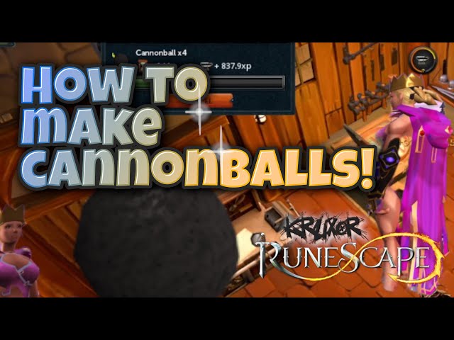 How to make cannonballs in Runescape 3!