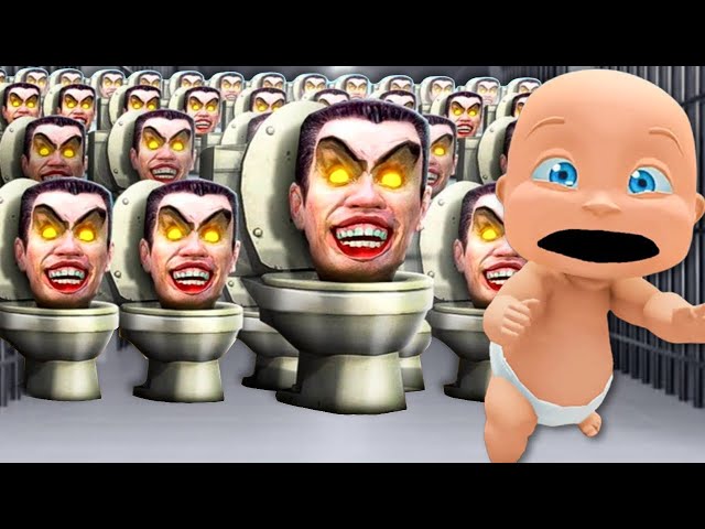 Baby Escapes SKIBIDI TOILET ARMY!