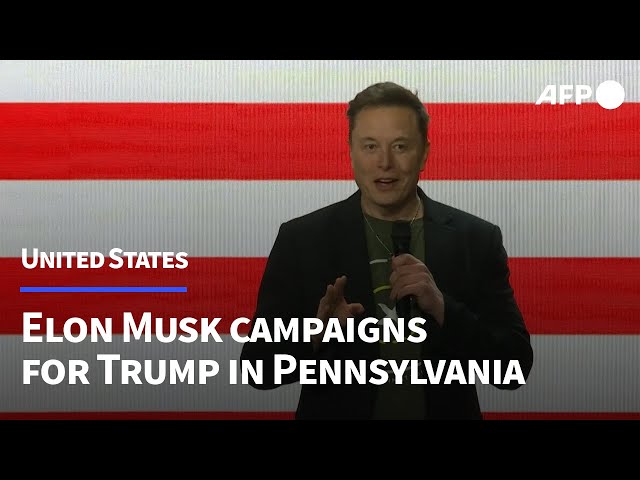 Elon Musk campaigns for Trump in key swing-state Pennsylvania | AFP