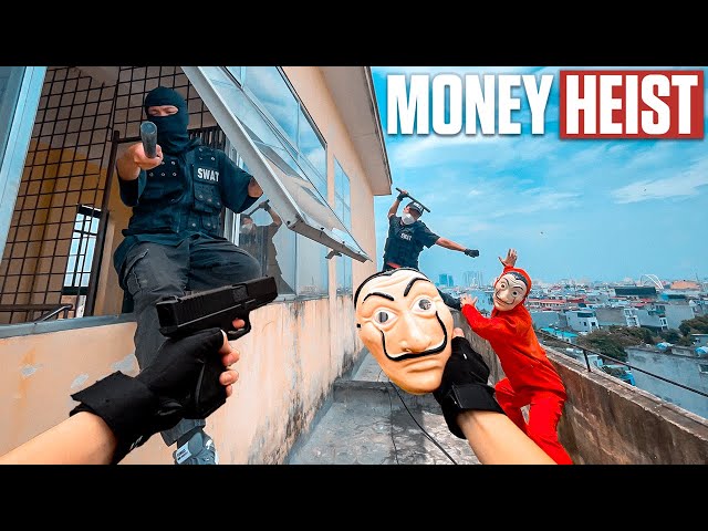 MONEY HEIST vs POLICE in REAL LIFE ll THE ESCAPE 4.0 ll (Epic Parkour Pov Chase)