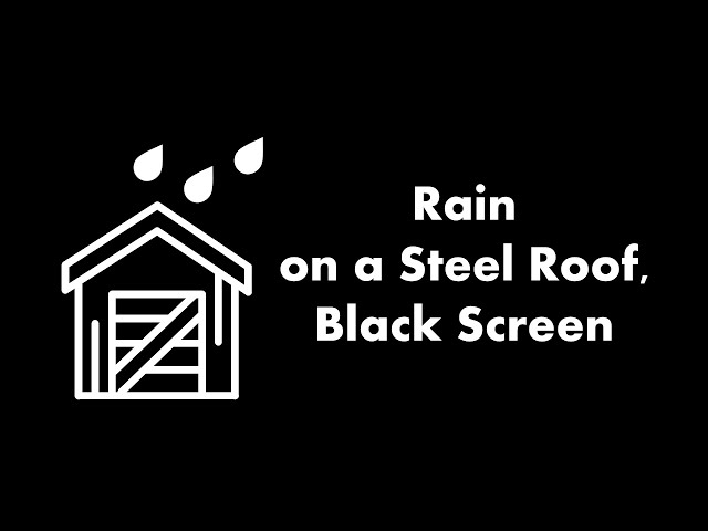 🔴 Rain on a Steel Roof, Black Screen 🌧️⬛ • Live 24/7 • No mid-roll ads