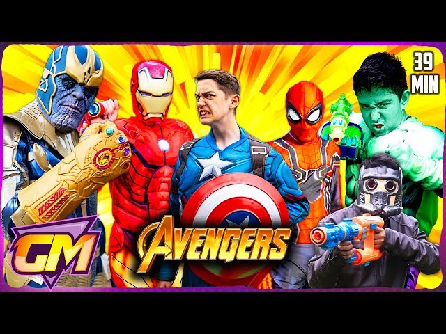 Avengers Vs Thanos - Epic Superhero Kids Parody with Nerf!