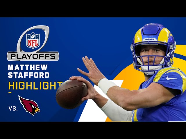 Matthew Stafford Best Plays in First Playoff Win vs. Cardinals | Super Wild Card Weekend