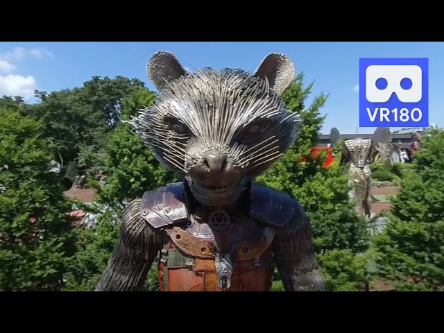 3D 180VR 4K Marvel Heroes Rocket, Groot, Deadpool & Spiderman