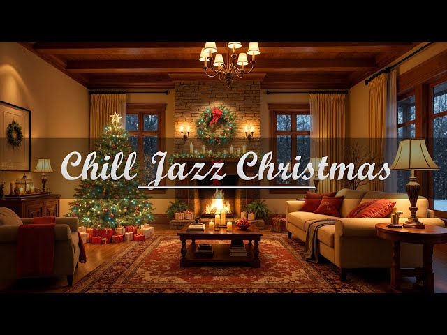 Living Room Warmth Jazz ❄️ Smooth Christmas Jazz with Fireplace Comfort for Relax and Focus