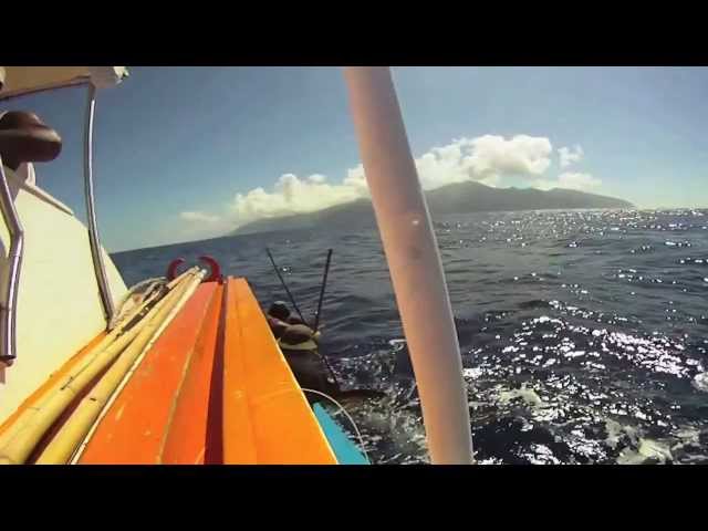 Fishing mahi mahi in Tahiti