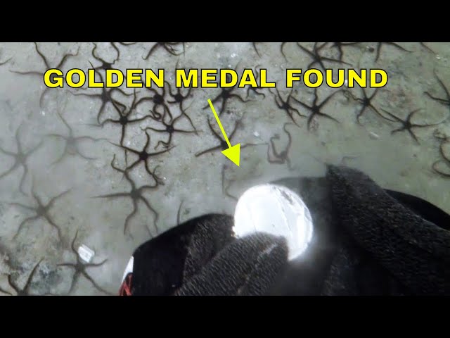 RIVER TREASURE - Found shiny "golden" medal while scuba diving