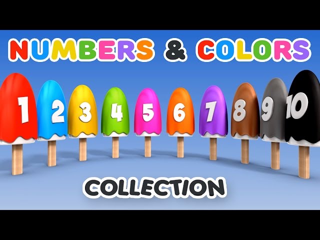 Learn Numbers with Number Ice Cream Popsicles - Colors and Numbers Collection