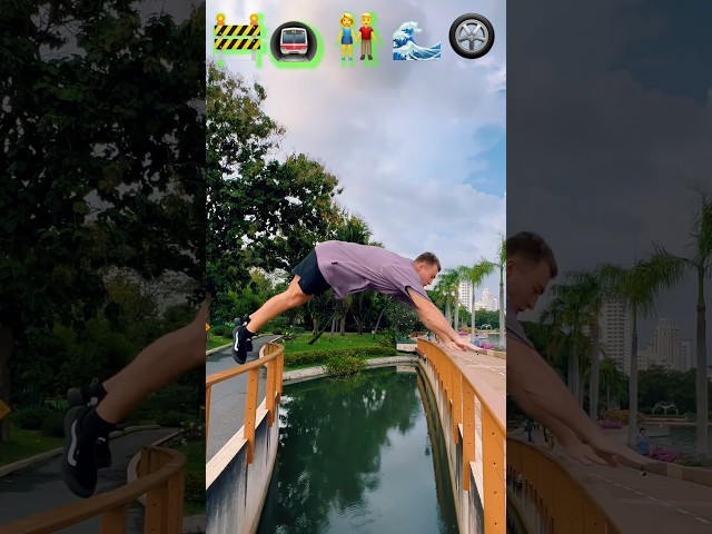 Stunts with Emojis pt.46😂🤟#kiryakolesnikov #prank #funny #comedy #stunt #parkour #flip