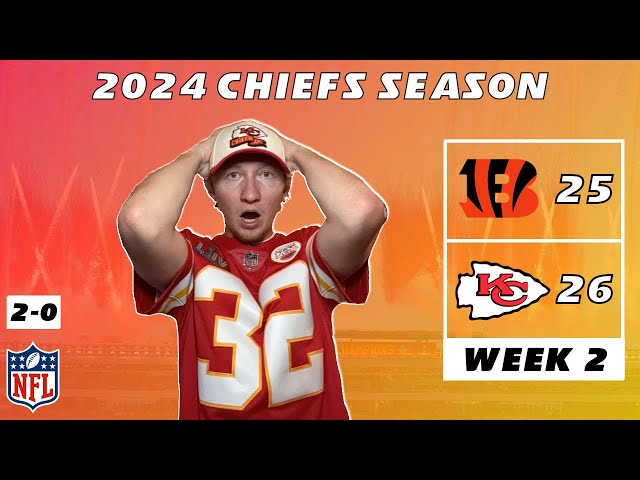 Week 2 | Chiefs Fan REACTS to 26-25 WIN vs. Bengals | 2024 NFL Season