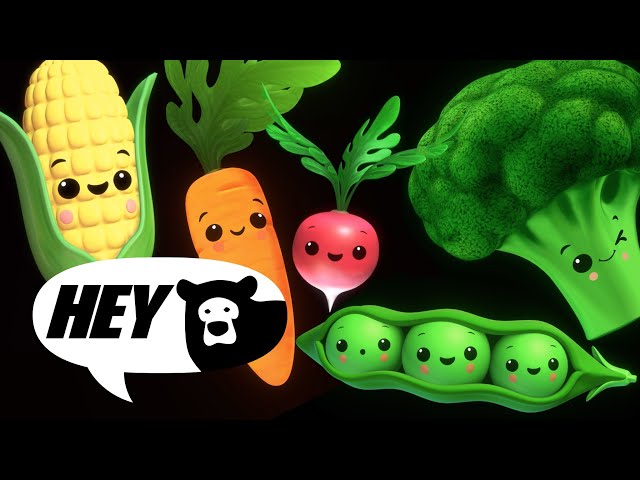 Hey Bear Sensory - Funky Veggies! - Fun Dance Animation with Music- Baby Sensory