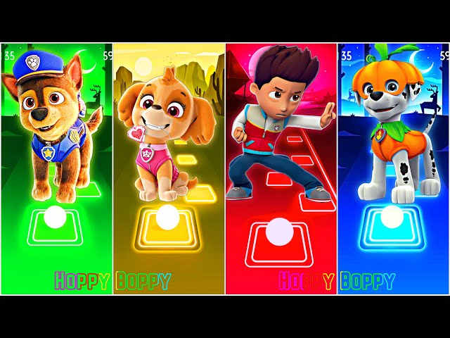 PAW Patrol - Chase 🆚 Skye 🆚 Ryder 🆚 Marshall 🎶 Tiles Hop EDM Rush