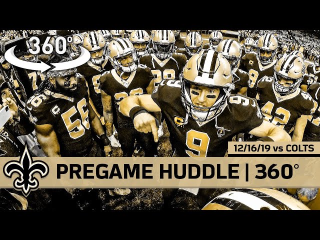 360° View of Saints Pregame Huddle - Week 15 vs Colts | New Orleans Saints