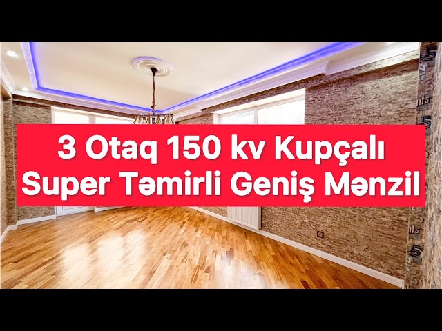 👉DƏYƏRİNDƏN UCUZ SUPER TƏMİRLİ MƏNZİL❗️Yeni Yasamalda 3 otaq 150 kv Kupçalı Super Təmirli Mənzil❗️