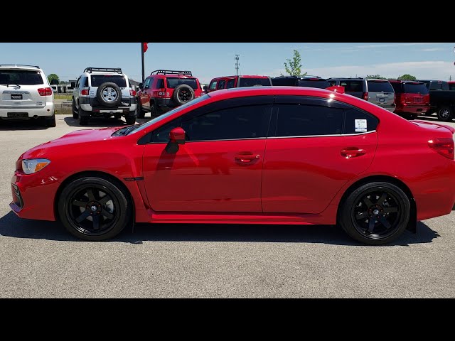 2018 USED SUBARU WRX PREMIUM AWD 6 SPEED PURE RED WALKAROUND SOLD! 9646