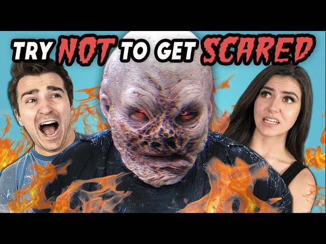 To Try Not To Get Scared Challenge (IRL Haunted House)