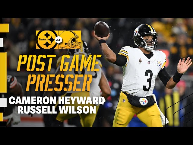 Cameron Heyward & Russell Wilson Postgame Press Conference (Week 12 at Browns) | Pittsburgh Steelers