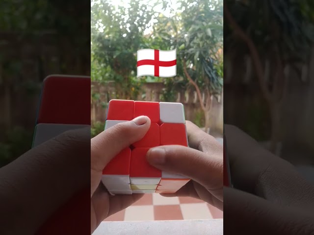 How to make England flag on a Rubik's cube 🏴󠁧󠁢󠁥󠁮󠁧󠁿