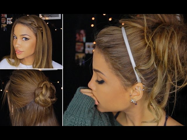 4 Cute & Lazy Winter Hairstyles!