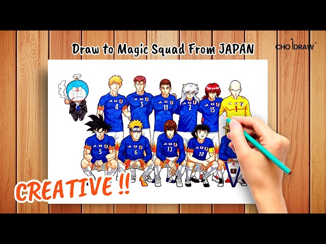 MAGIG Team !! Japan ANIME Football Association || How To Draw Anime and Manga | Creative Draw Anime