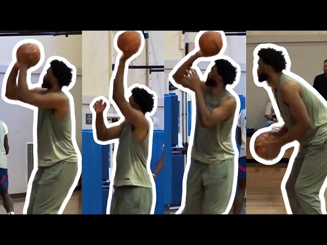 Joel Embiid Workout Post Practice During NBA Suspension Before Sixers-Lakers Game