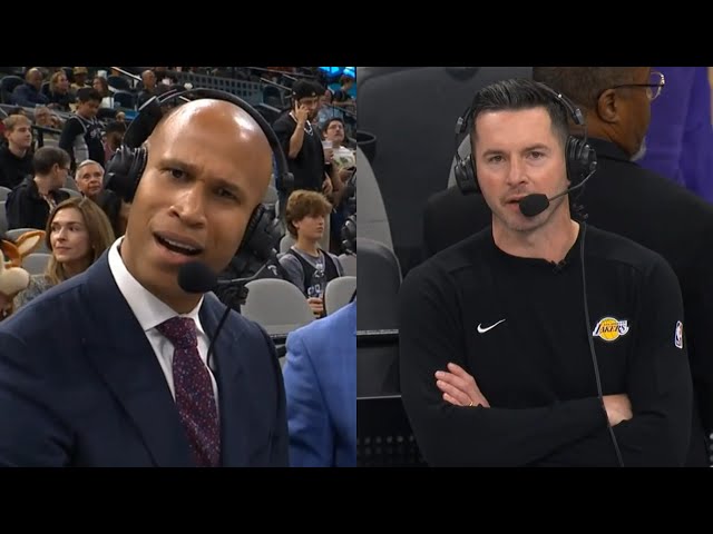 JJ Redick did NOT want to do this ESPN halftime interview with Richard Jefferson 😂