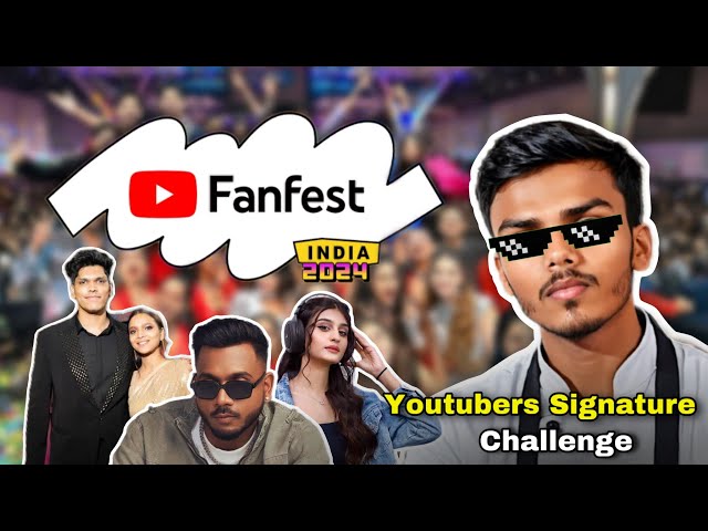 YOUTUBE FANFEST 2024 | YouTuber Signed My Tshirt @King , @Mythpat & @PAYALGAMING