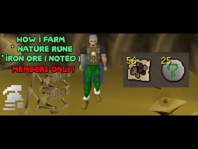 OSRS - How I Farm Iron Ore (Noted) & Nature rune (UIM)