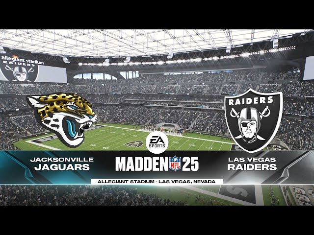 Madden NFL 25 - Jacksonville Jaguars (9-4) Vs Las Vegas Raiders (5-9) Week 16 (Quick Presentation)