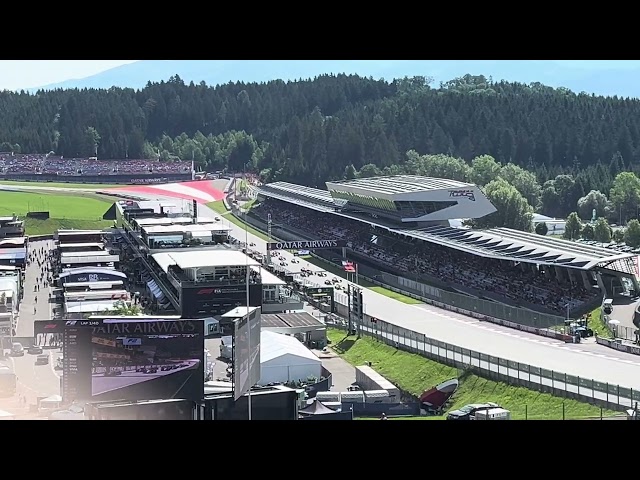 F1 2024 Austria Formula 2 Race Start from Red Bull Grandstand / Spielberg - Red Bull Ring