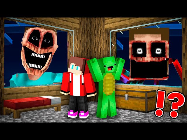 JJ and Mikey HIDE from Scary Mimics at Night in Minecraft - Maizen ?!