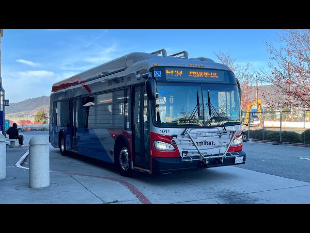 ⁴ᴷ⁶⁰ Fast! SamTrans 2023 New Flyer XE40 #1011 on Route ECR