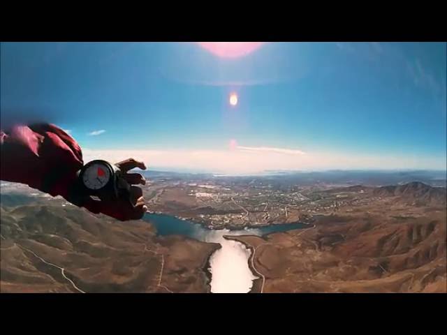 VR Skydiving 1st person POV 360° video free-fall