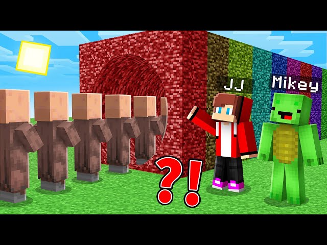 What inside Mikey and JJ RAINBOW TUNNEL in Minecraft - Maizen