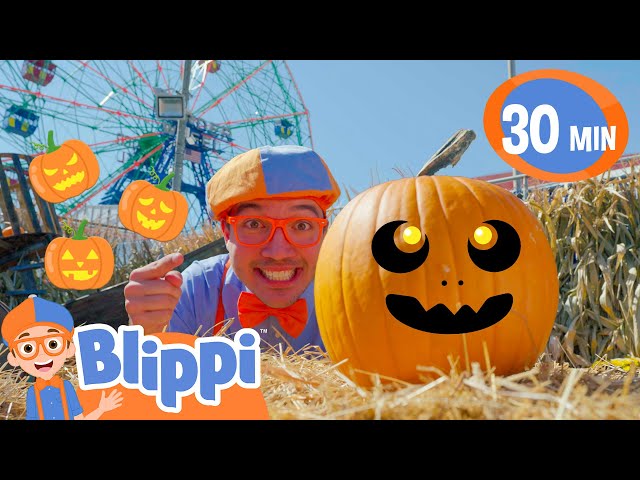 🎢 Blippi’s Wild Pumpkin Halloween Rollercoaster Ride! 🎃 | Halloween Fun & Learning for Kids