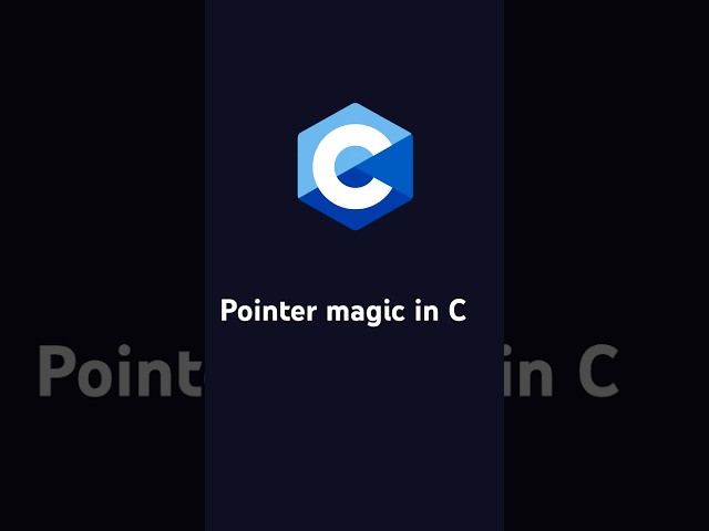 Pointer trick with C arrays #coding #programming #C