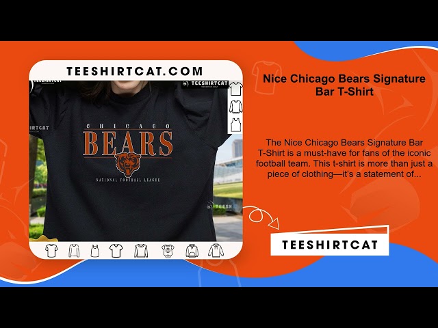 Nice Chicago Bears Signature Bar T-Shirt