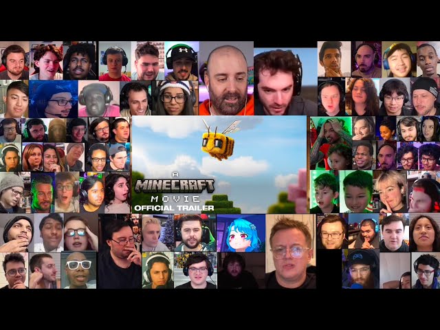 A Minecraft Movie | Official Trailer Reaction Mashup