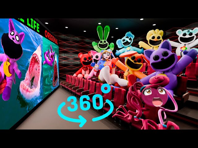 Smiling Critters 360° - CINEMA HALL | CatNap react to The Best TikTok of CatNap | VR/360° Experience