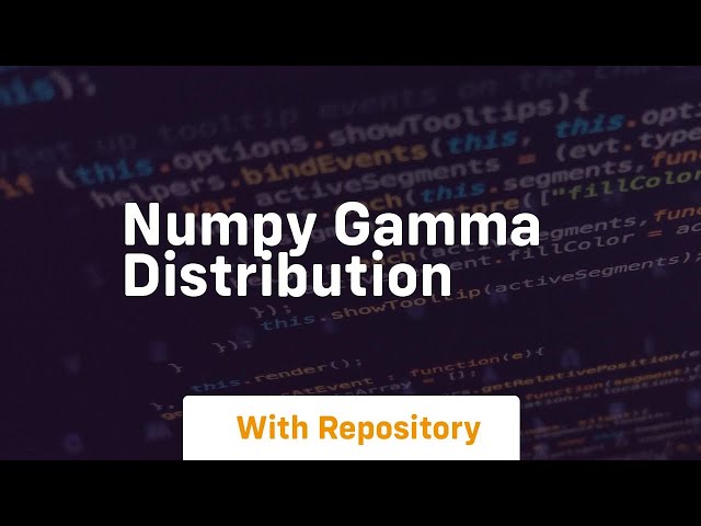 numpy gamma distribution