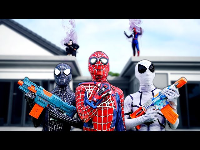 TEAM SPIDER-MAN vs ALIEN SUPERHERO ( Special MANSION BATTLE )