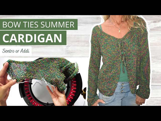 DIY Summer Bow Ties CARDIGAN on a SENTRO circular knitting machine