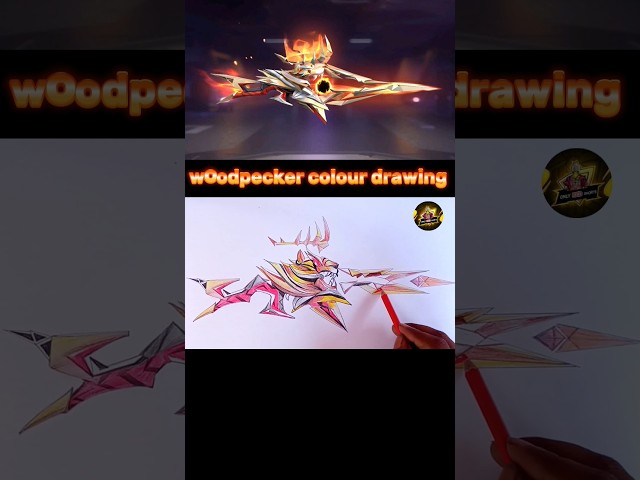 Evo woodpecker colour drawing free fire #shorts #viral #drawing #colour #onlyredshorts #freefiremax