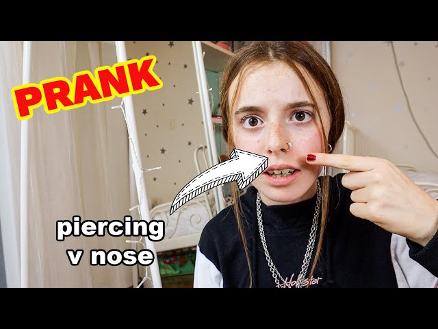 PRANK na mamku!!!! Mám náušnici v nose!!!!