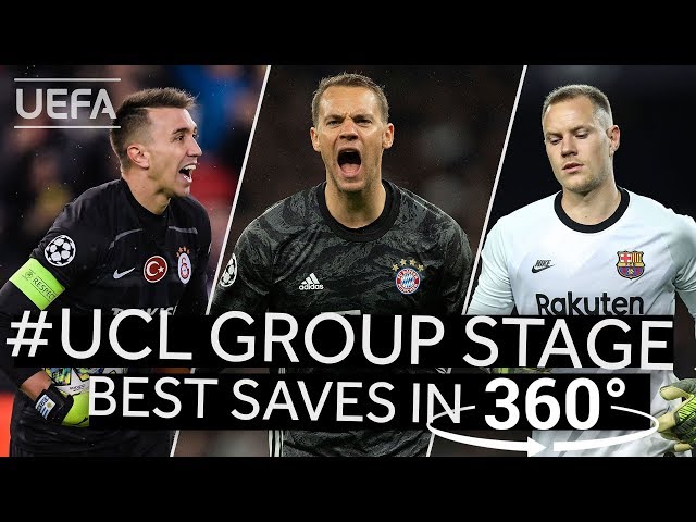 MUSLERA, NEUER, TER STEGEN: #UCL Group Stage BEST SAVES in 360°