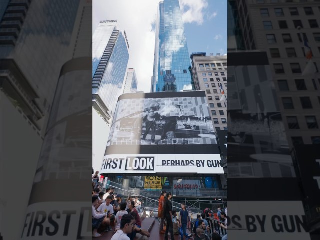 Right now in Times Square NYC. See Perhaps takin’ over the city! @tsxentertainment #gunsnroses