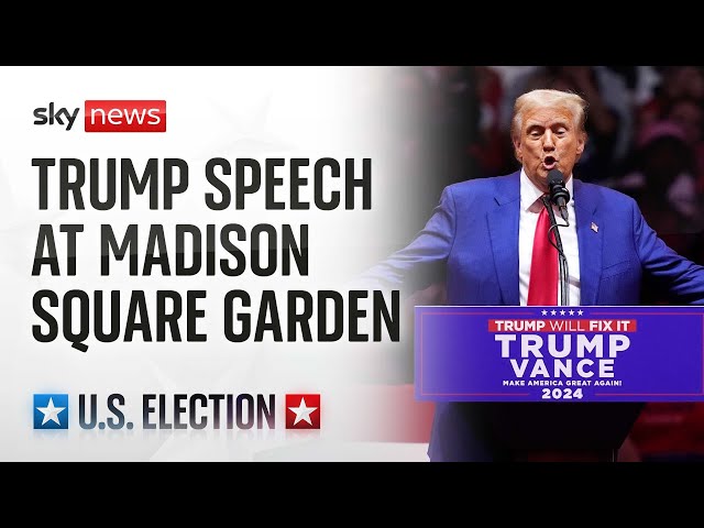 Donald Trump holds campaign rally at Madison Square Garden, New York City