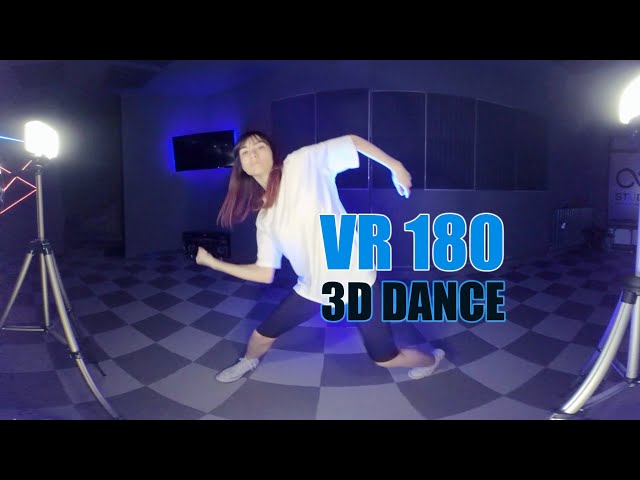 VR180 3D Video | Girl Having Fun at The Dance Studio | 4K UHD | 3D Stereoscopic Video